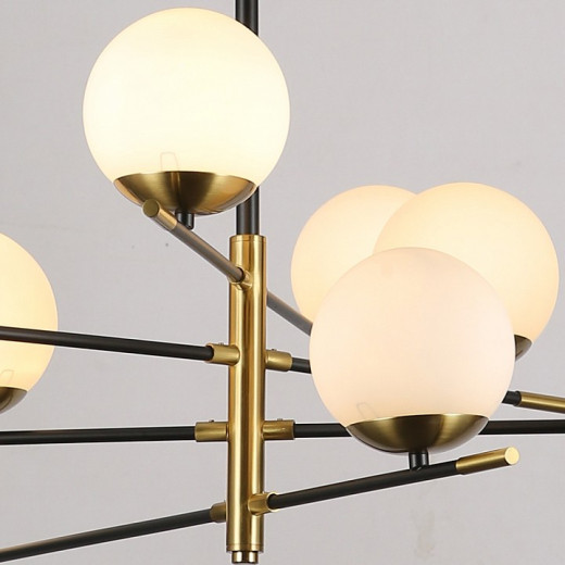 Люстра на штанге ILLUMICO IL0063 IL0063-8P-79 BK COP