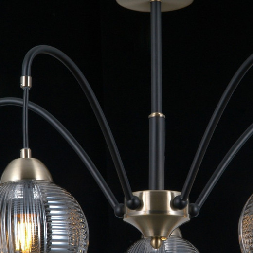 Люстра на штанге ILLUMICO  IL0433-5PSQ-79 BK AB