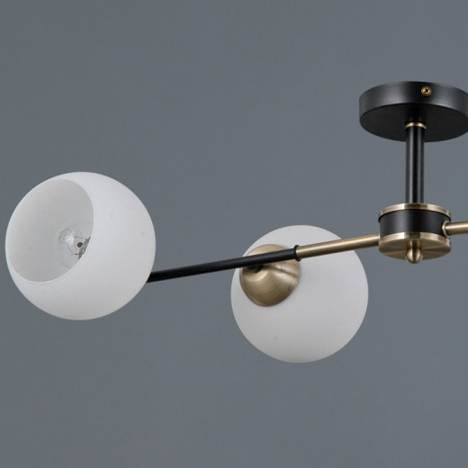 Люстра на штанге ILLUMICO LIBRA IL0469-4CSQ-24 BK AB LIBRA