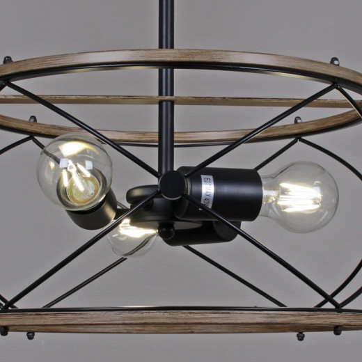 Подвесная люстра ILLUMICO WOOD IL1008-3P-05 BK WOOD