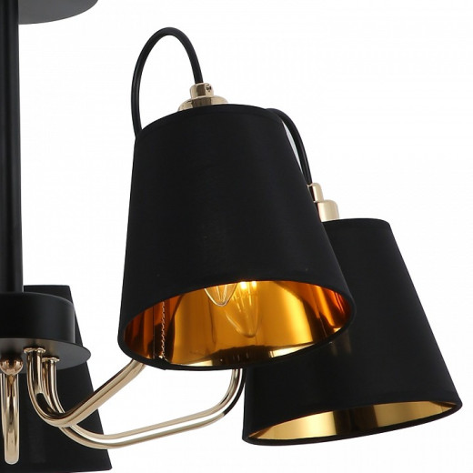 Люстра на штанге ILLUMICO  IL6120-5COU-79 BK GD