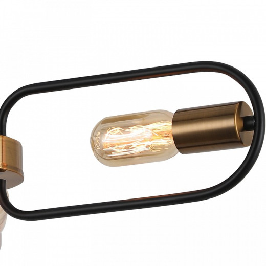 Люстра на штанге ILLUMICO  IL8253-3COU-79 BK GD