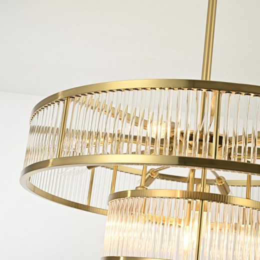 Люстра на штанге Imperiumloft RH Marais Round Chandelier D80 40,2668