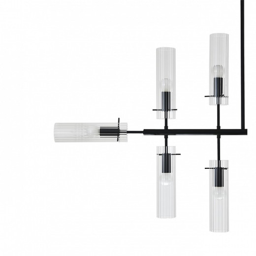 Люстра на штанге Indigo Saetta 11053/12R Black