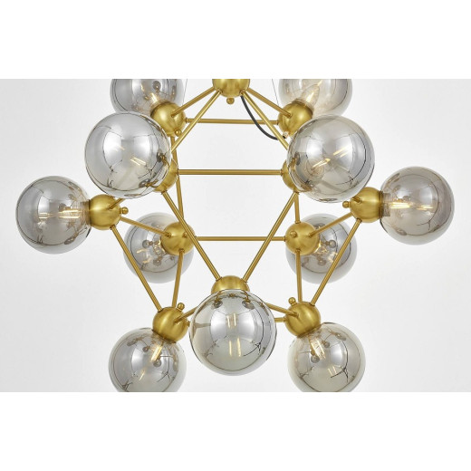 Подвесная люстра LUMINA DECO Zodiak LDP 160N-12 MD+GY