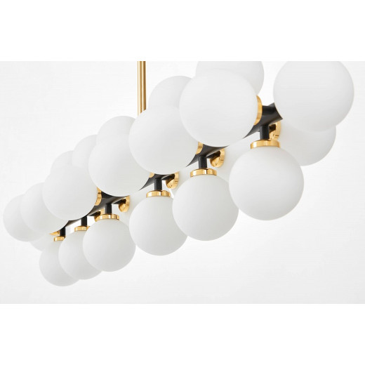 Люстра на штанге LUMINA DECO MARSIADA LDP 6033-24 BK+GD