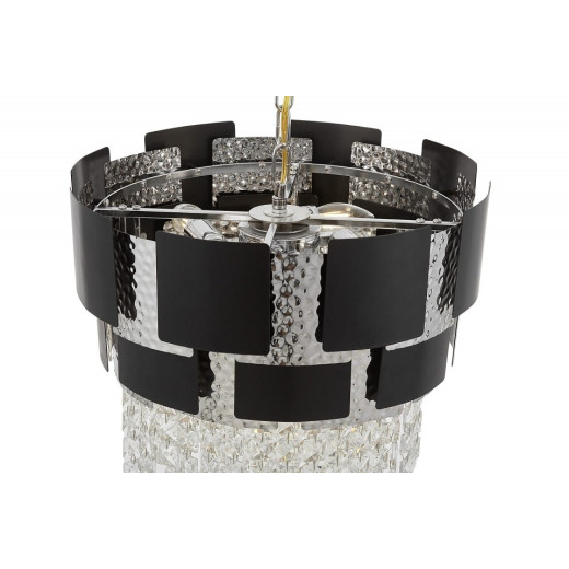 Подвесная люстра LUMINA DECO Kruvia LDP 7045-400 BK+CHR