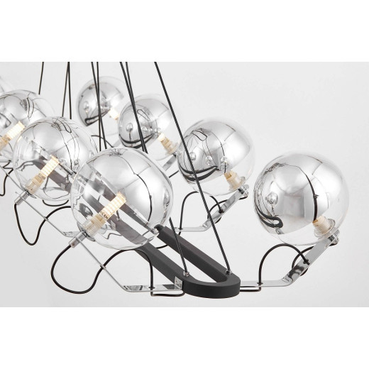 Подвесная люстра LUMINA DECO MARSEO LDP 9110-8-PR BK+CHR