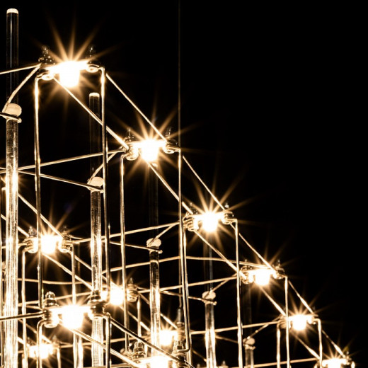 Подвесная люстра O-LUCE Cosmic Glass ячейка 15*15 см 1094011-6