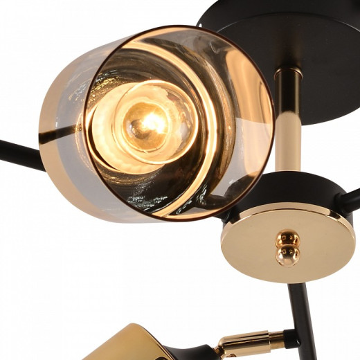 Люстра на штанге 01555-3.3-06B BK+FGD