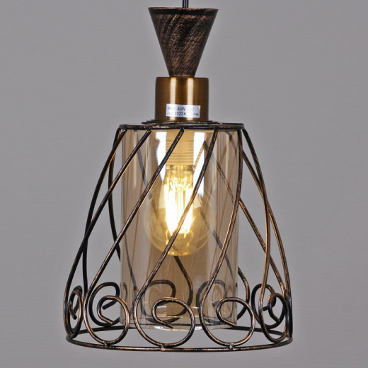 Подвесной светильник 03609-0.4-01 BK+GD