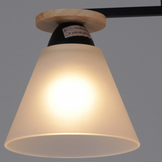 Светильник на штанге 11630-0.3-02 BK+WOOD