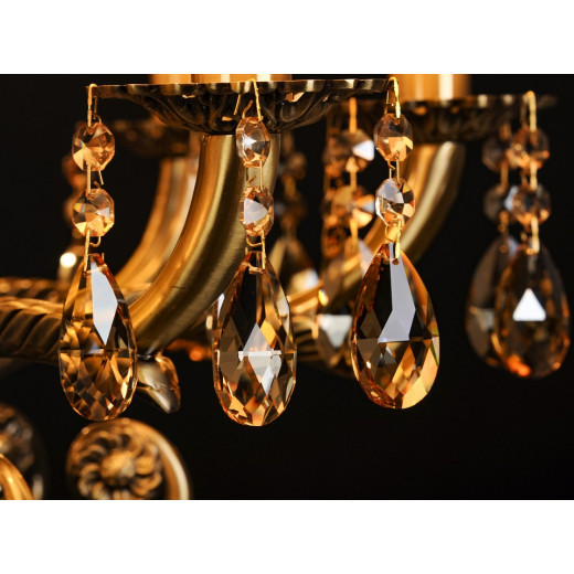 Подвесная люстра Abrasax Sylvia L.8110-8BR CRISTAL-SHADE