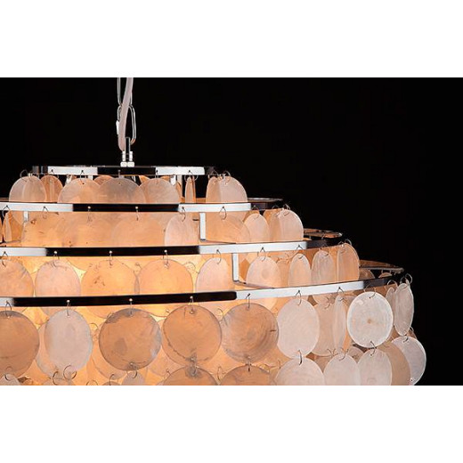 Подвесная люстра Eurosvet Sandra 3535/6 хром/перламутр