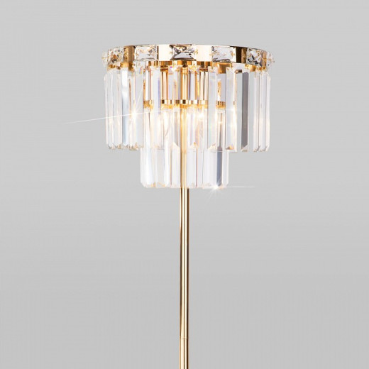 Торшер Eurosvet Elegante 01137/3 золото/прозрачный хрусталь Strotskis
