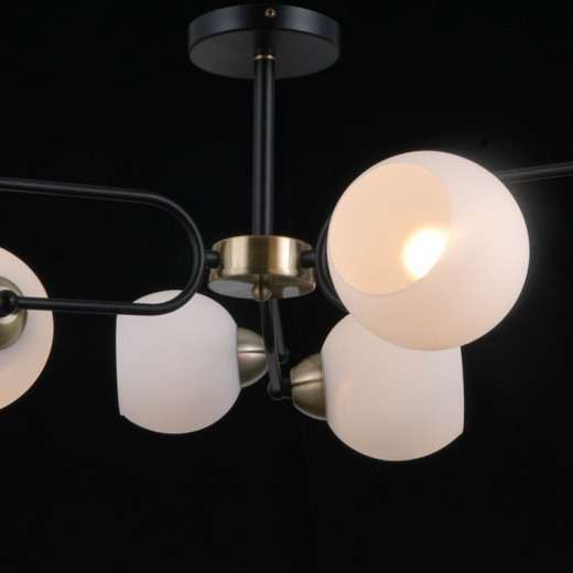 Люстра на штанге ILLUMICO  IL0249-6CSQ-79 BK AB