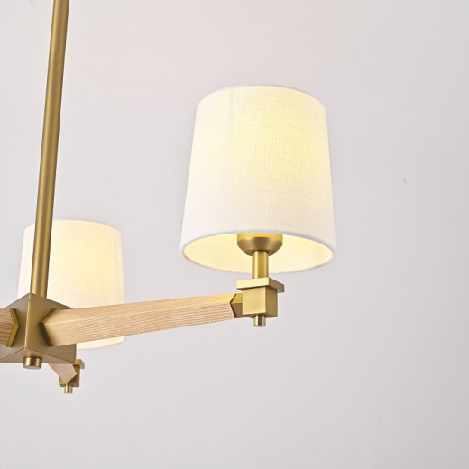 Люстра на штанге Imperiumloft Jorgenson White/Light wood STAVRA01