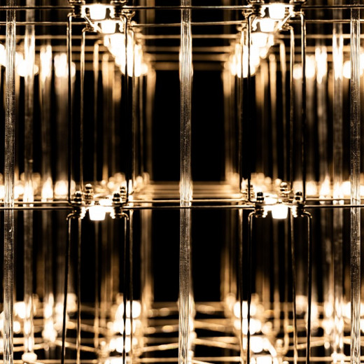 Подвесная люстра O-LUCE Cosmic Glass ячейка 15*15 см 1094011-6