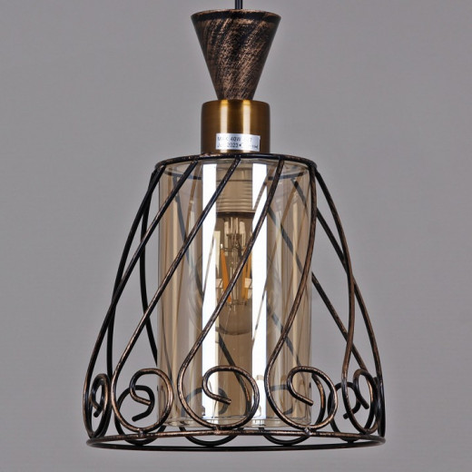 Подвесной светильник 03609-0.4-01 BK+GD