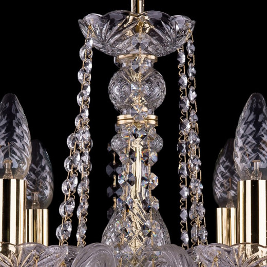 Подвесная люстра Bohemia Ivele Crystal 1402 1402/6/160/G/Leafs