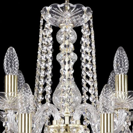 Подвесная люстра Bohemia Ivele Crystal 1402 1402/8+4/160/2d/G