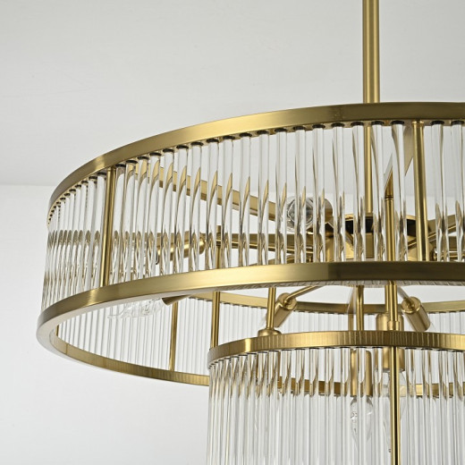 Люстра на штанге Imperiumloft RH Marais Round Chandelier D80 40,2668