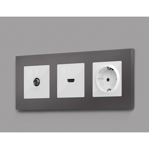 Накладка для ТВ-розетки Ambrella Volt Quant AP1130