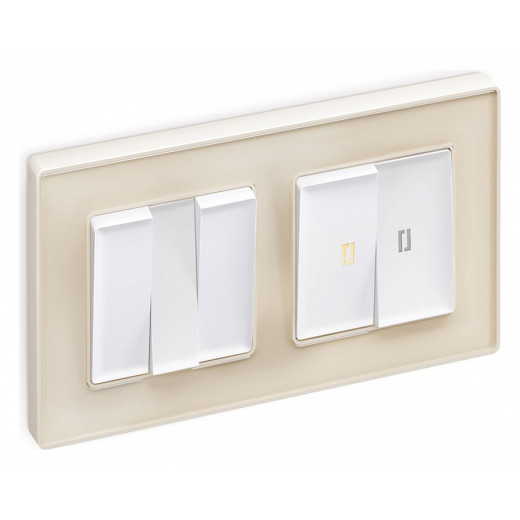 Клавиши для выключателя двухклавишного c подсветкой Ambrella Volt Quant AP1240