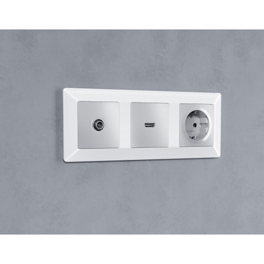 Накладка для розетки с заземлением Ambrella Volt Quant AP4060