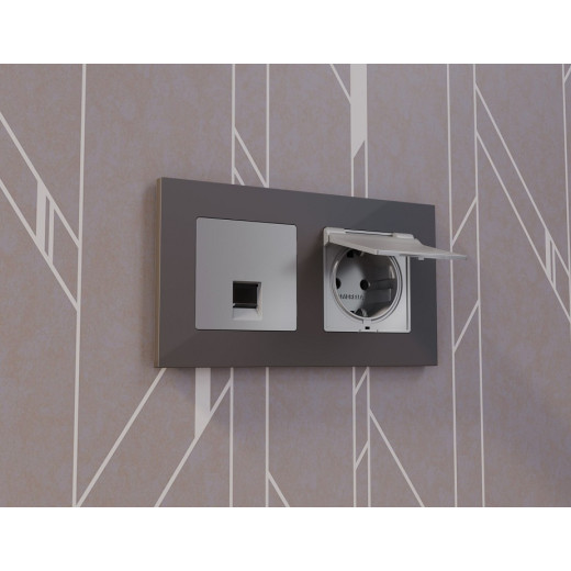 Накладка для розетки RJ-11 или RJ-45 Ambrella Volt Quant AP5120