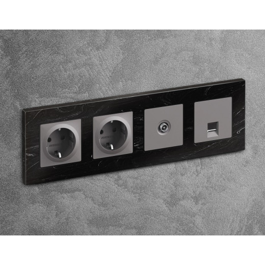 Накладка для ТВ-розетки Ambrella Volt Quant AP5130