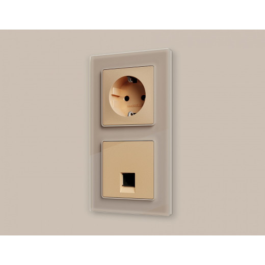 Накладка для розетки RJ-11 или RJ-45 Ambrella Volt Quant AP6120