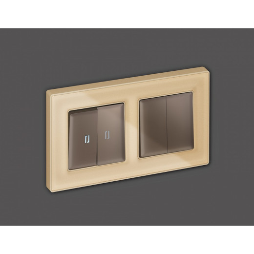 Клавиши для выключателя двухклавишного c подсветкой Ambrella Volt Quant AP6340