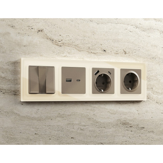 Накладка для розетки type A и C Ambrella Volt Quant AP6410