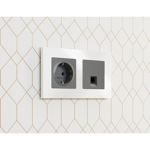 Накладка для розетки RJ-11 или RJ-45 Ambrella Volt Quant AP6620