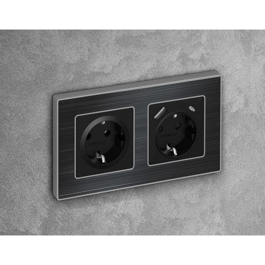 Накладка для розетки с заземлением Ambrella Volt Quant AP8060