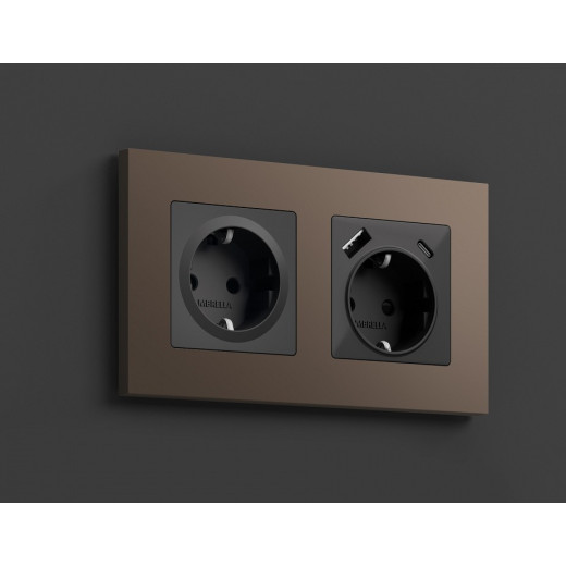 Накладка для розетки с заземлением Ambrella Volt Quant AP9060