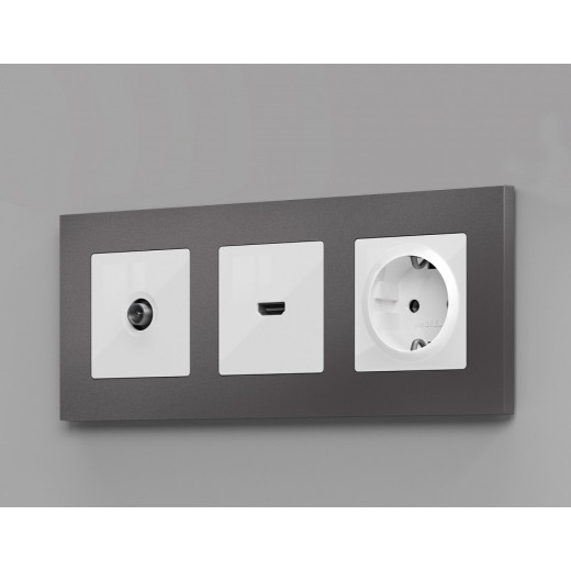 ТВ-розетка проходная без рамки Ambrella Volt Quant MA113030