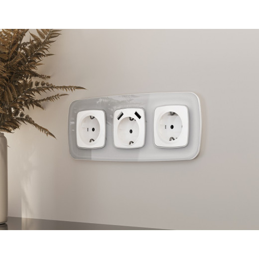 Накладка для розетки с заземлением Ambrella Volt Quant OP1260