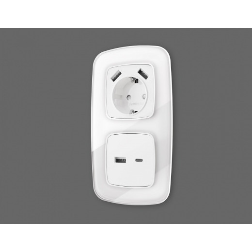 Накладка для розетки type A и C Ambrella Volt Quant OP1310