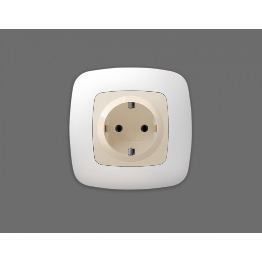Накладка для розетки с заземлением и со шторками Ambrella Volt Quant OP3070