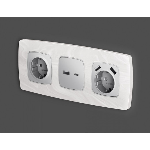 Накладка для розетки type A и C Ambrella Volt Quant OP4110