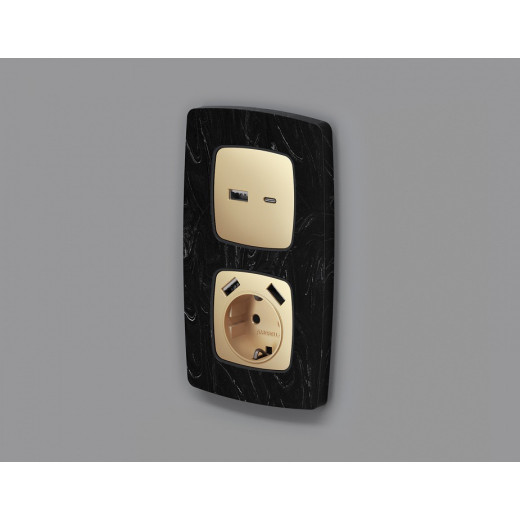 Накладка для розетки type A и C Ambrella Volt Quant OP6110