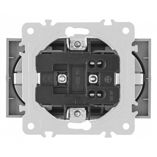 Розетка двойная с заземлением, без рамки Arte Milano am-203 203.40-2.silver