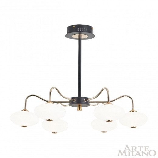 Люстра на штанге Arte Milano Neapolis-73908 273908/6 BK/GD