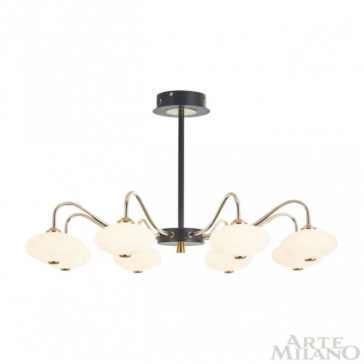 Люстра на штанге Arte Milano Neapolis-73908 273908/8 BK/GD