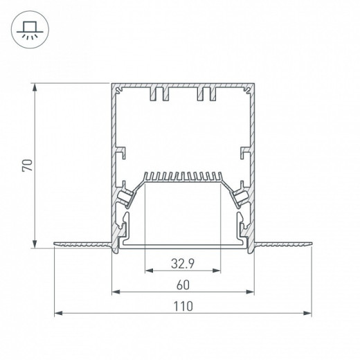 Соединитель угловой L-образный накладной Arlight S-LUX 030131
