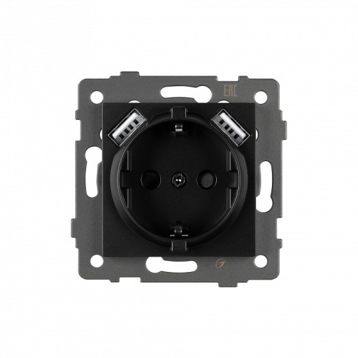 Розетка с заземлением и 2хUSB type A, без рамки Arlight SCT 049819