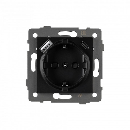 Розетка с заземлением и 2хUSB type A и C, без рамки Arlight SCT 049830