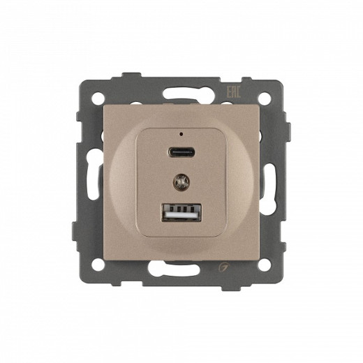 Механизм розетки 2хUSB type A и C Arlight SCT 049841